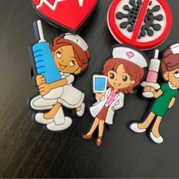 Set of 5 Nursing Croc Charms Novelty - Picture 3 of 5